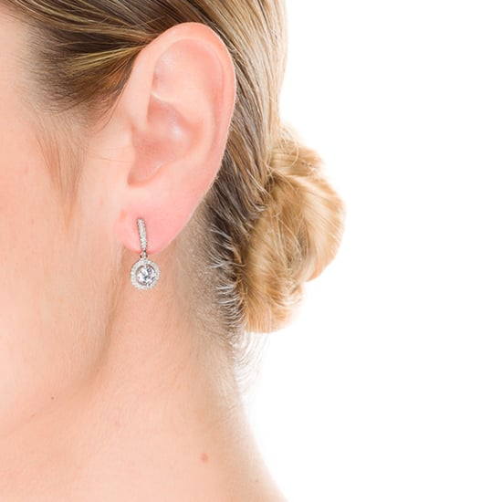 Luxenter Ohrringe, 925 Sterling Silber Gusu und glänzende Zirkonia mit rhodinierter Oberfläche - Image 2