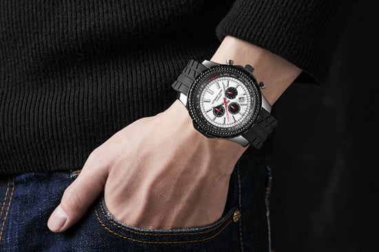 Handgefertigter Anthony James Limited Edition Chronograph Dashboard weiß - Image 4