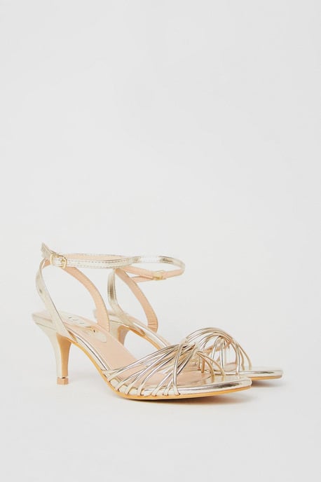 Sugar Twist Strap Kitten Heeled Sandals - Image 3