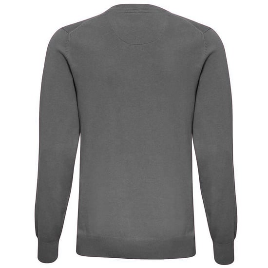 Asquith & Fox Herren Pullover mit V-Ausschnitt aus reicher Baumwolle (Holzkohle) - Image 2