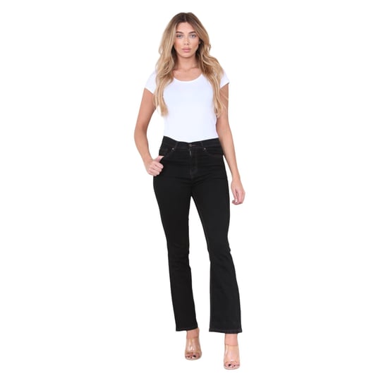 Magic Shaping High Waisted Slim Flare Leg Jeans für Damen in Schwarz - Image 6