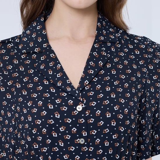 Hemd-Kleid mit Retro-Druck - Image 5