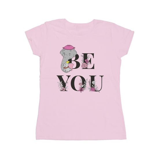 Disney Damen/Damen Dumbo Be You T-Shirt aus Baumwolle (Babyrosa) - Image 1