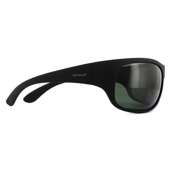 Polaroid Sport Wrap Unisex Black Green Polarized Sunglasses