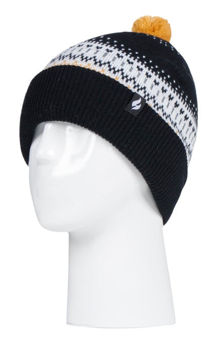 HEAT HOLDERS - Damen / Frauen gestrickte Beanie Bommelmütze mit Pom Pom - Image 1