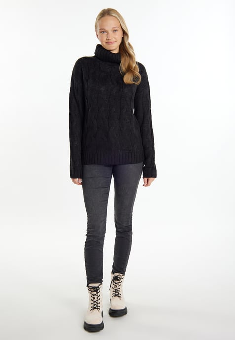 Mymo Strickpullover Damen schwarz - Image 2