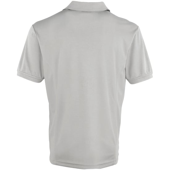 Premier Mens Coolchecker Pique Kurzarm-Polo T-Shirt (Silber) - Image 2