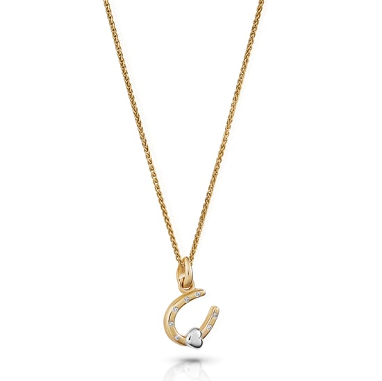 Orphelia 'Aurora' Women's 925 Sterling Silver Chain with Pendant - Silver/Gold ZH-7525/G
