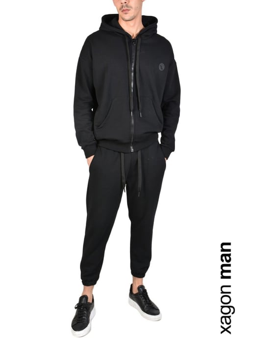 Xagon Man Sweatshirt Fleece Herren Schwarz - Image 2