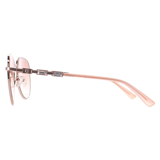 Guess Aviator Womens Glänzend Rose Gold Braun Gradient GF6143 - Image 3
