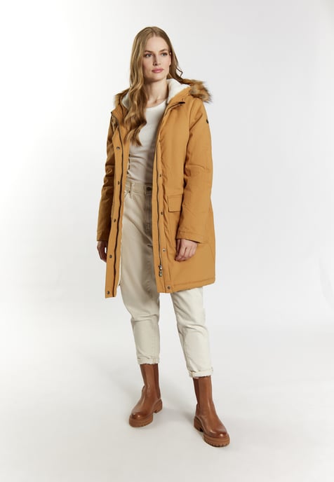 Dreimaster Winterparka Damen Kamel - Image 2
