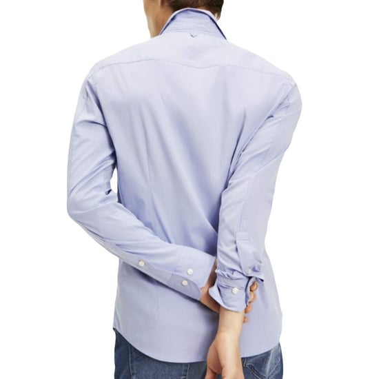 Marke: Tommy Hilfiger Jeans Geschlecht: Männer Typ: Hemden Farbe: Hellblau Muster: Einfarbig Ärmel: Langärmelig Kragen: Klassisch Verschluss: Knöpfe Jahreszeit: Frühling/Sommer -97% Baumwolle -3% Elastan -3 - Image 4