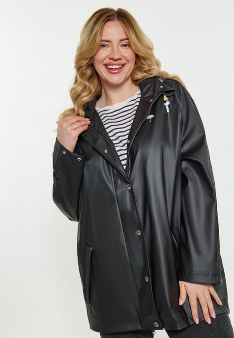 Schmuddelwedda Curvy Regenmantel Damen schwarz - Image 3