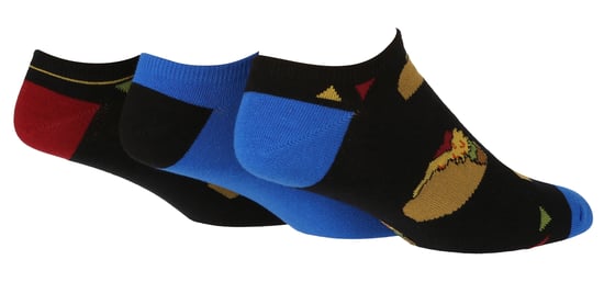 Wild Feet - 3 Pack Herren Neuheit gemusterten Baumwolle Trainer Socken - Image 1