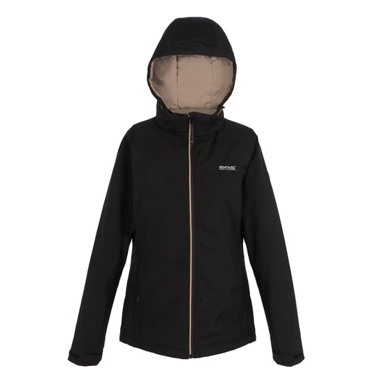 Regatta Womens/Ladies Frelton Waterproof Jacket (Black/Warm Taupe)
