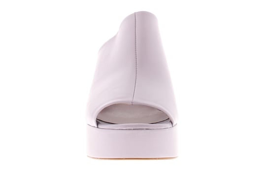 Ted Baker Damen Absatzschuhe Deltino Leder Mules Peeptoe Blockabsatz Lila - Image 3