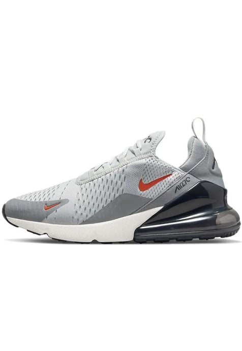 Nike Air Max 270 Turnschuhe, Grau Nebel / Team Orange Segel - Image 1