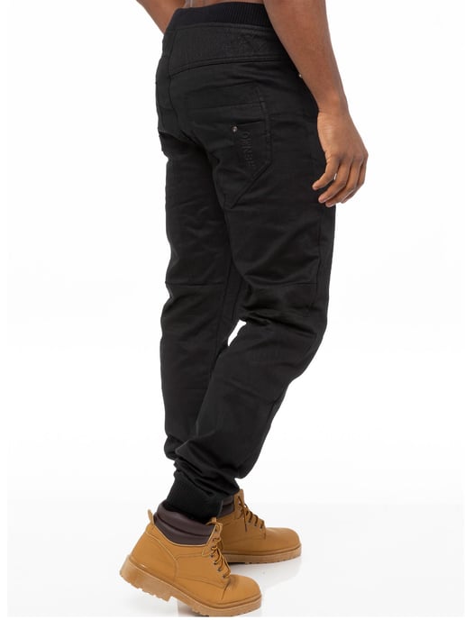 Enzo| Herren-Jogger-Jeans aus Denim mit Bündchen - Schwarz - Image 4
