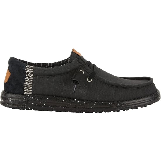 HEYDUDE Wally Elevated Basics Canvas Herren Schwarz Bootsschuhe - Image 4