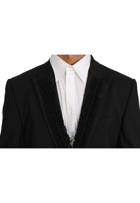 Dolce & Gabbana Herren Schwarz Wolle MARTINI Torrero Blazer Jacke - Image 6