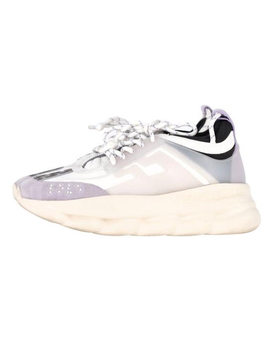 Versace Chain Reaction Sneaker aus weißem Leder - Image 4