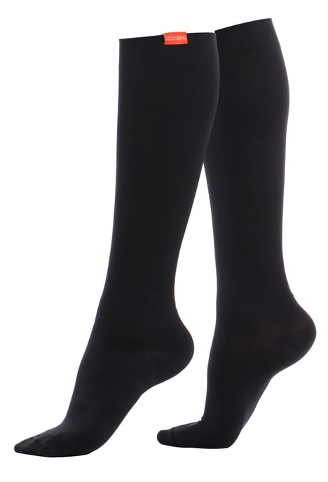 VIM&VIGR - Baumwollsocken mit abgestufter Kompression 20-30 mmhg für Männer und Frauen - Schwarz - Image 1