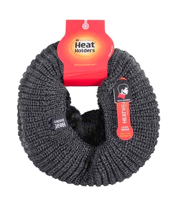 Heat Holders - Herren Fleece gefüttert Chunky Knit Thermal Neck Warmer - Image 2
