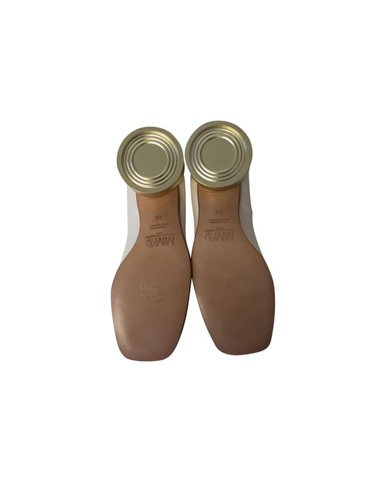 Maison Margiela Blechdose-Absatzpumps aus weißem Leder - Image 5