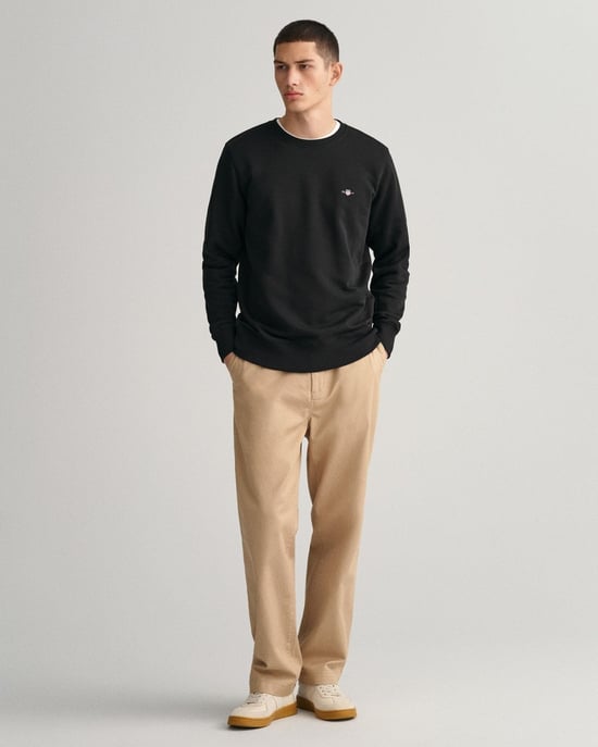 GANT Mens Regular Fit Shield Logo Crew Neck Sweatshirt