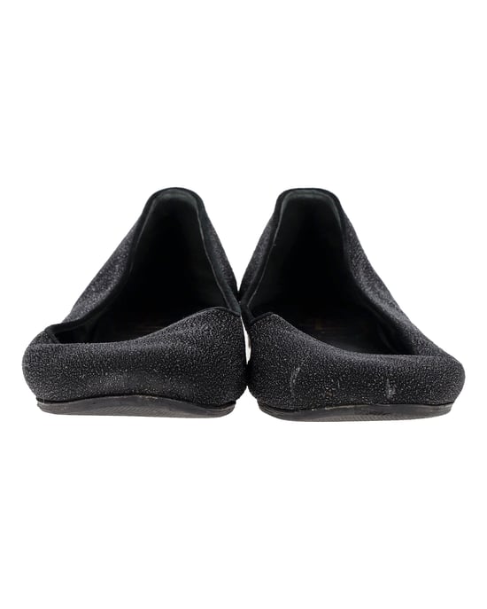 Saint Laurent schimmernde Ballerinas in schwarzem Glitzer - Image 2