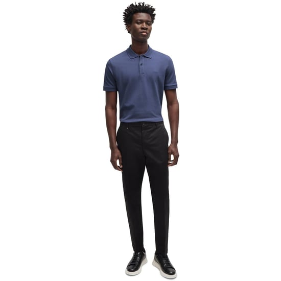 Men's Boss Pallas Embroidered Logo Polo Shirt in Navy - Image 5