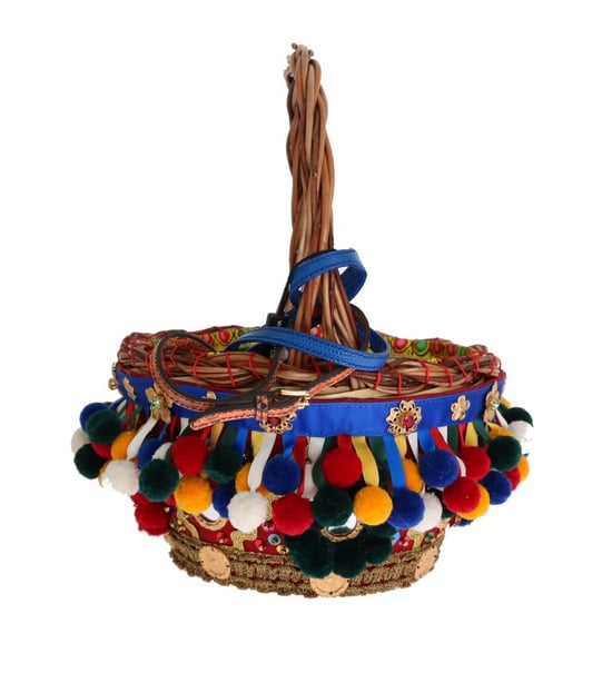 Dolce & Gabbana Sac fourre-tout Agnese en coton embelli, multicolore, pour femme - Image 2