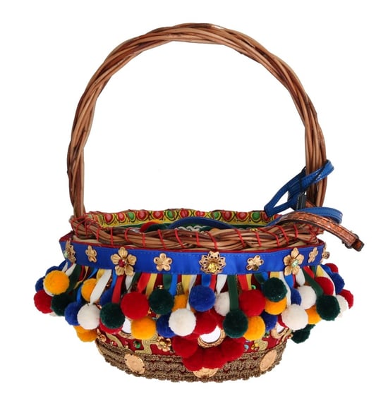 Dolce & Gabbana Sac fourre-tout Agnese en coton embelli, multicolore, pour femme - Image 1