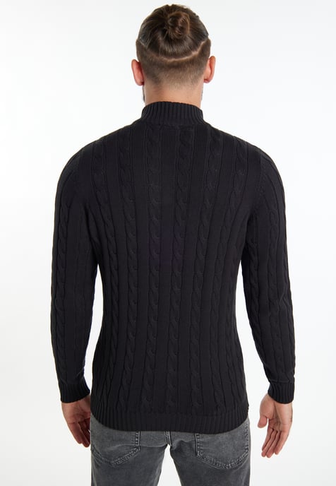 Dreimaster Strickpullover Herren schwarz - Image 4