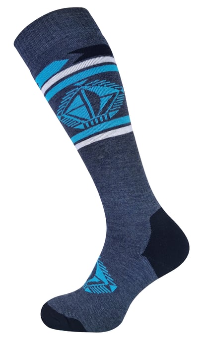 COMODO - Chaussettes Hautes de Snowboard Ski pour Hommes, Femmes - Gris Moyen - Image 1