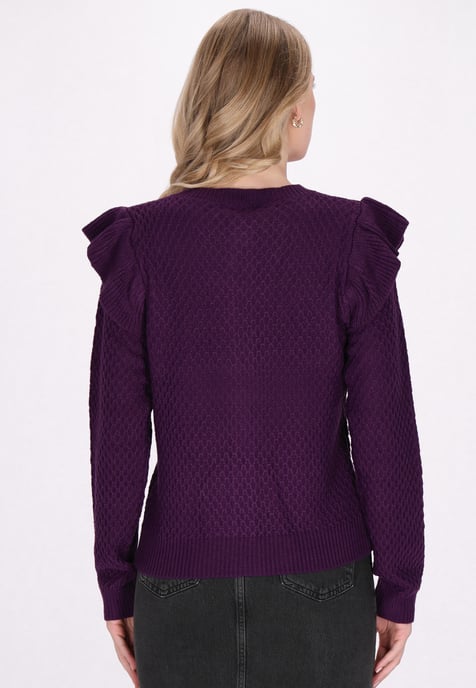 Dreimaster Cardigan Damen Lila - Image 4