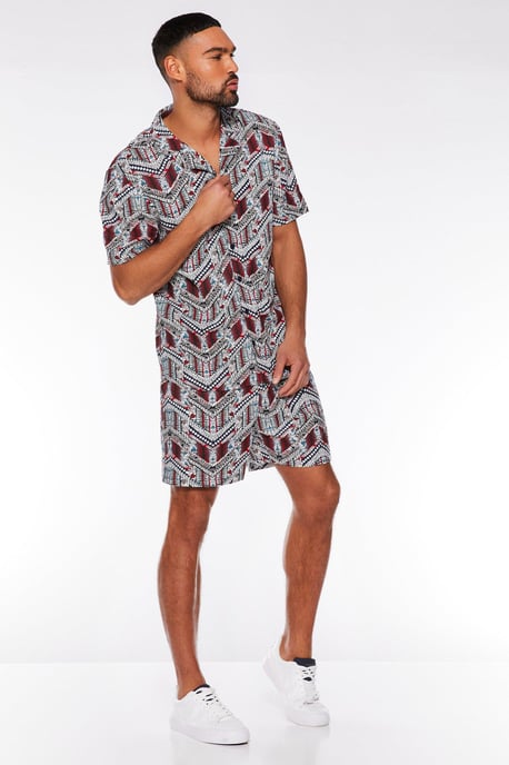 Aztec Revere Collar Printed Shirt