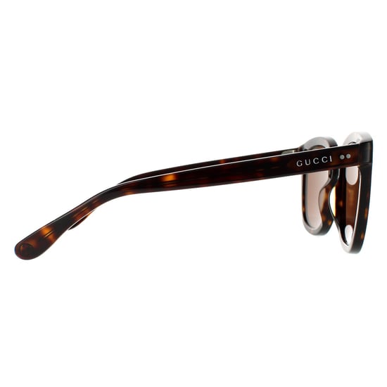 Gucci Square Mens Dark Havana Brown Sunglasses