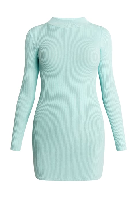 Mymo Strickkleid mini Damen Lagune Minze - Image 1