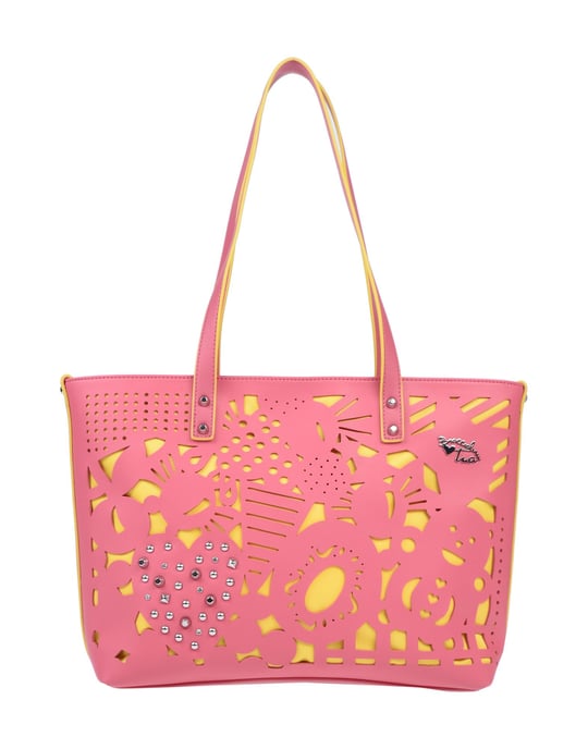 Tua By Braccialini Fuchsia Faux Leather Shopper Bag