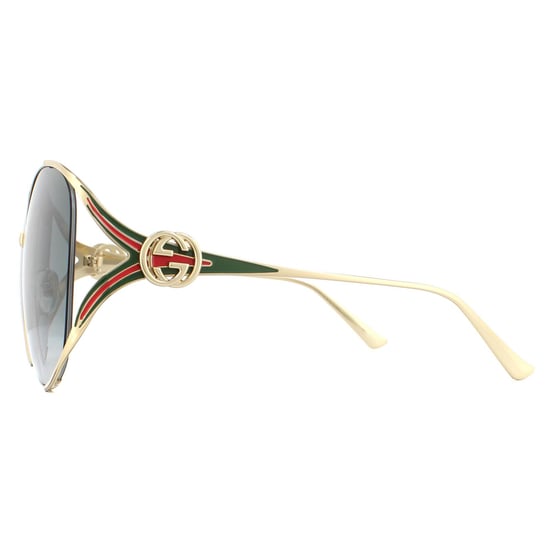 Gucci Sonnenbrille GG0225S 001 Gold Grau Gradient - Image 3