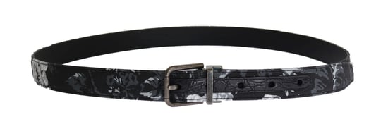 Dolce & Gabbana - Ceinture en cuir de lin noir Caïman pour homme - Image 3