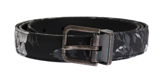 Dolce & Gabbana - Ceinture en cuir de lin noir Caïman pour homme - Image 1