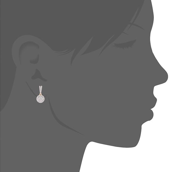 9ct Yellow Gold Diamond Cluster Earrings