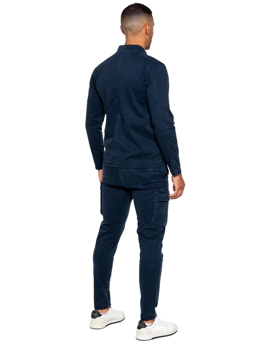 Enzo | Herren Cargo-Trainingsanzug-Set - Navy - Image 3