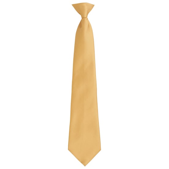 Premier - "Colours Fashion" Krawatte Zum Anklemmen für Herren/Damen Unisex (Gold) - Image 1