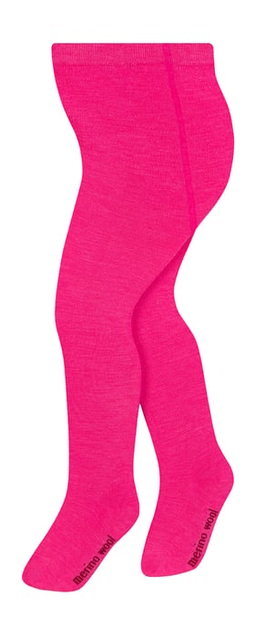Kinderstrumpfhose aus Merinowolle für den Winter | Steven | Geripptes Design Warme Strumpfhose für Mädchen - Pink - Image 1