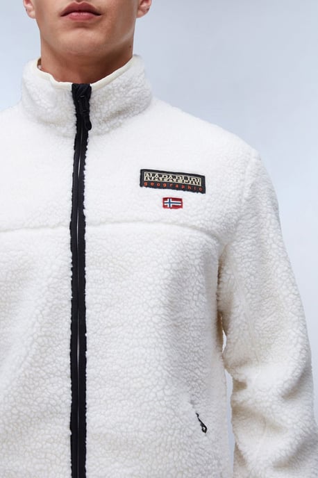 Tynik Sherpa Vollzip Fleece Weißer Reiher - Image 2