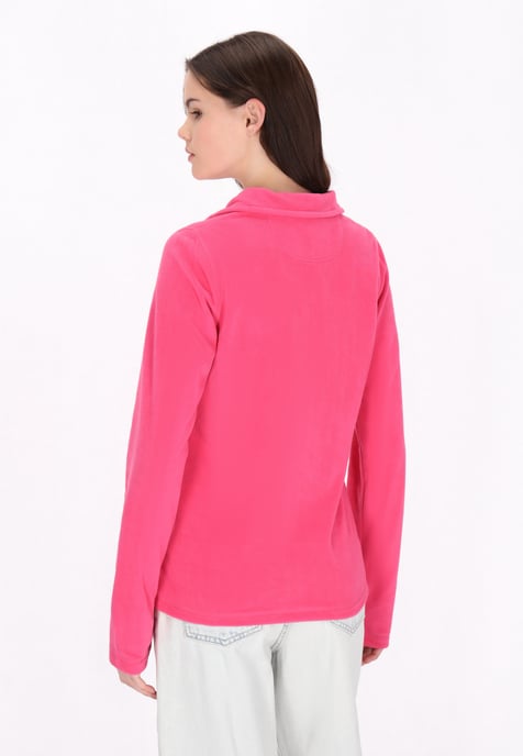 Mymo Fleecepullover Damen Rosa - Image 4