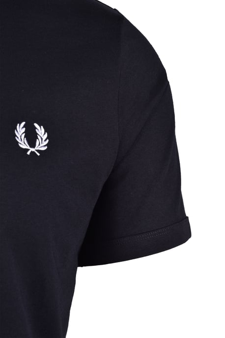 T-shirt col rond Fred Perry Pour Homme en Bleu Marine - Image 4